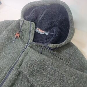 Free Country Men's Full Zip Fleece Lined Hoodie Jacket Green Heather‎ XL